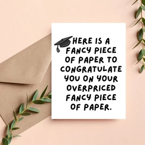 Funny Graduation Card, Congrats Grad, Class of 2024, College Graduation - Picture 1 of 2