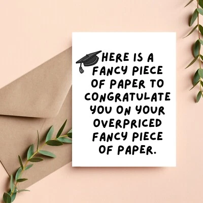 Funny Graduation Card, Congrats Grad, Class of 2024, College Graduation - Image 1 of 2