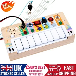 Keyboard Piano Music Montessori Busy Board for Toddlers Sensory Toys for Autism - Picture 1 of 8