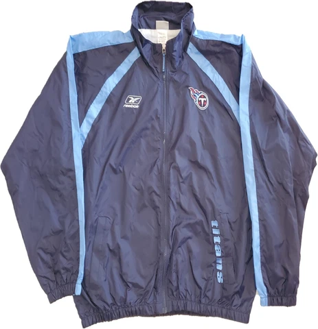 Tennessee Titans Men's Navy Full Zip Light Weight Jacket By Reebok Cover