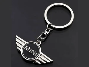 Mini Llavero - Llavero Cromo Negro Plata + Bolsa de Terciopelo - Idea de Regalo - Imagen 1 de 8