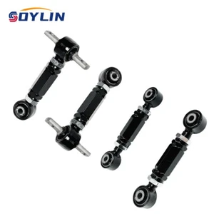 Black Billet Rear Adjustable Upper Camber+Toe Arm For Honda Civic EF EG EK CRX - Picture 1 of 15