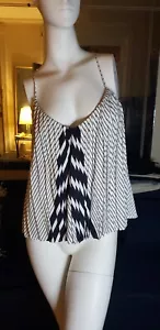 KHY Kylie Jenner Top NWT Size S/M BLUE/WHITE - Picture 1 of 9