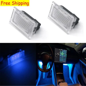2Pcs Car LED Door Light Projector Ghost Shadow Laser For Tesla Model 3 X Y Blue - Picture 1 of 12