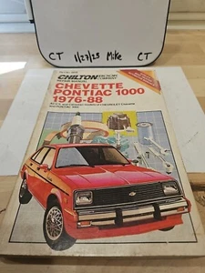 NEW 1976-1988 Chevette Pontiac 1000 Chilton Repair Manual Shop Book Chevy  - Picture 1 of 3