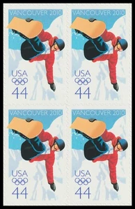 US 4436 Vancouver Olympic Winter Games 44c block 4 MNH 2010 - Picture 1 of 1