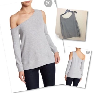 BB Dakota Womens Small Cold Shoulder Off Shoulder Sweater Soft Gray Light - Picture 1 of 11