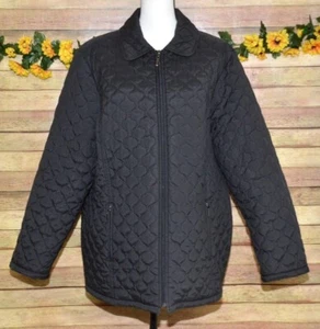 Lane Bryant Black Packable Puffer Jacket Coat Zip Up Winter Layer Ladies 18W 20W - Picture 1 of 10