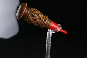 Gitterbrauner Zigarettenhalter, der beste Block Meerschaum, geräucherter Meerschaum - Bild 1 von 9