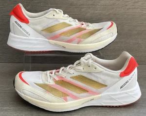 Adidas Adizero Adios 6 Running Shoes UK 6 White & Orange Trainers FY4074 - Picture 1 of 18