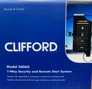 Clifford 5606X 5-Button LED 1-Way Car Alarm Security and Remote Start System - Picture 1 of 1