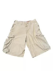 Aeropostale pantaloncino cargo uomo chino invecchiato taglia 30 grigio nuovo con etichetta - Foto 1 di 12