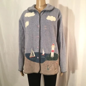 Northern Reflections Women's Size S Fleece Nautical Theme Jacket - Picture 1 of 8