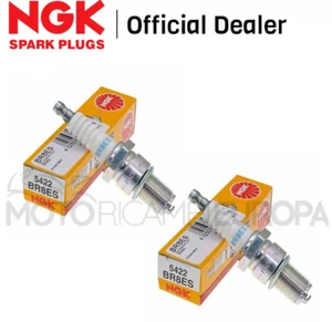 2 CANDELE PASSO LUNGO ORIGINALE NGK BR8ES MOTO GUZZI BREVA - 750 - Foto 1 di 4