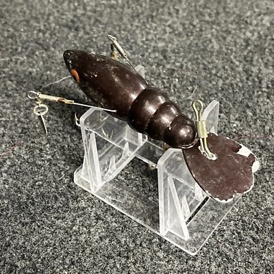 Señuelo de pesca vintage Blakemore Crab Craw Pappy marrón Crazy Crawfish Crankbait Foto 1 de 4