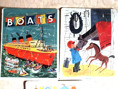 Puzzle Playskool anni '50 in cartone, misure 202x252mm completi - Immagine 1 di 2