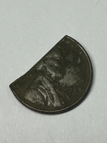 1924 Lincoln Wheat Cent Straight clipped planchet Cover