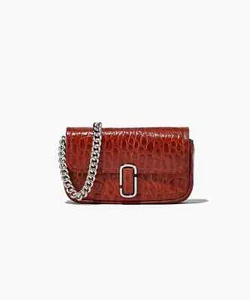 Marc Jacobs The J Marc Mini Schultertasche Braun Krokoleder Crossbody Handtasche - Bild 1 von 6