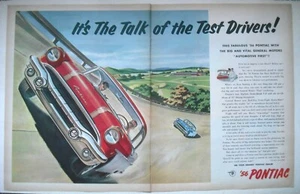Lot 10 Original 1956 Pontiac Vintage Print Ads Star Chief Catalina Convertible - Bild 1 von 11