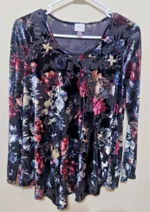 Cupio Print Long Sleeve Shirt Blouse Top Size Medium Women's - Picture 1 of 7