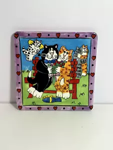 2002 Candice Reiter Designs CATZILLA sottopiumino/piastrella artistica 6" - Foto 1 di 3