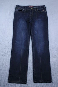 Baby Phat Jeans Womens 15 Blue Mid Rise Straight Dark Wash Stretch Denim 34x33 - Picture 1 of 14