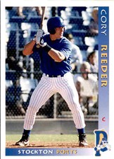 1998 Stockton Ports Update Grandstand #4 Cory Reeder Columbus Nebraska NE Card