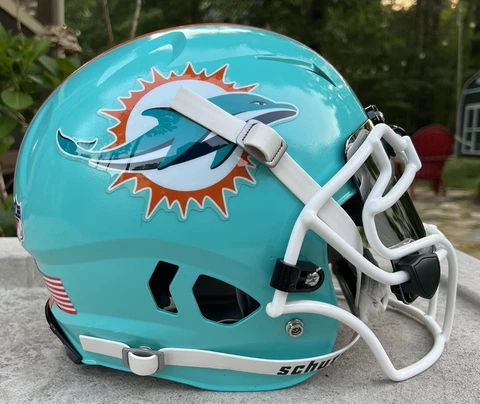 Miami Dolphins Custom Full Size Authentic Schutt Vengeance Football Helmet !! Cover
