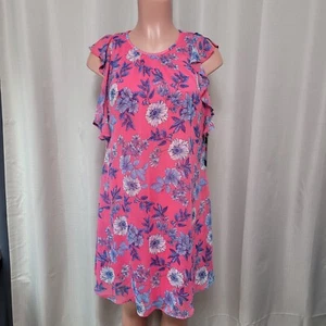 Tommy Hilfiger Sleeveless Above Knee Shift Dress Women's Size 4 Pink Floral NWT - Picture 1 of 10