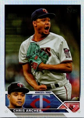 2023 TOPPS SERIES 2 бейсбол #465 CHRIS ARCHER RAINBOW ФОЛЬГА SSP - Изображение 1 из 2