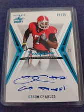2012 LEAF ULTIMATE DRAFT INSCRIPTIONS ORSON CHARLES ROOKIE ON CARD AUTO SP /25 