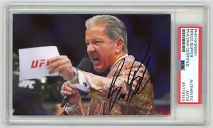 BRUCE BUFFER Signed Photo - MMA Ring Announcer - UFC Octogon Broadcaster - PSA - Picture 1 of 2