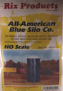 Rix Products HO Scale All American Blue Silo Co. Building Kit 628-0510 - Picture 1 of 1