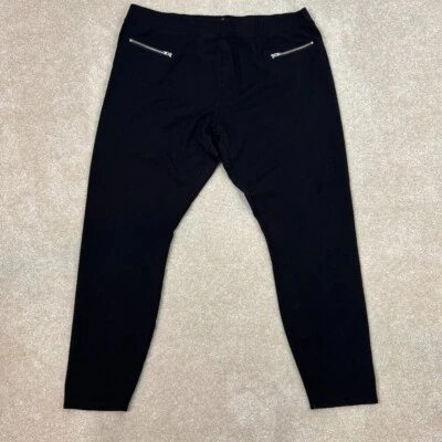 Catherine Malandrino Black Cropped Pull on Leggings - Size L - Image 1 of 4