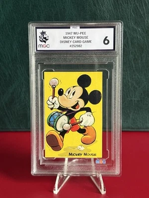 1947  WALT DISNEY  MICKEY MOUSE CARD SET OF 10 WU PEE CASTELL BROS INC GRADED - Image 1 of 4