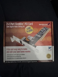 2+1 Port Firewire PCI Card With Digital Video Editing Kit - Picture 1 of 3