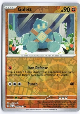 Golett Reverse Holo SV05: Temporal Forces 087/162 NM - Image 1 of 2