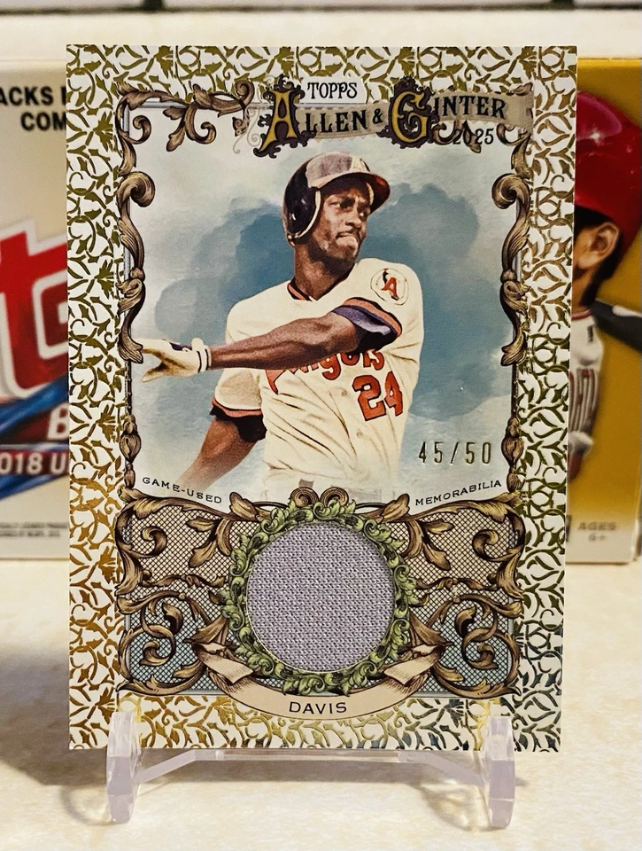 2025 Topps Allen And Ginter Béisbol Ángeles Chili Davis Oro Filagree Reliquia/50 Foto 1 de 2
