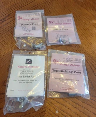NEW  Sewing Foot Nancy's Notions Pintuck, Roller, Topstitching, Bias Binder - Image 1 of 4