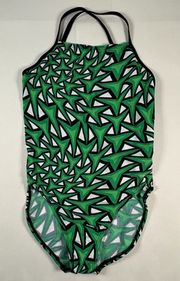 Traje de baño Dolfin para mujer talla 38 (12) 1 pieza resistente al cloro rendimiento verde Foto 1 de 4