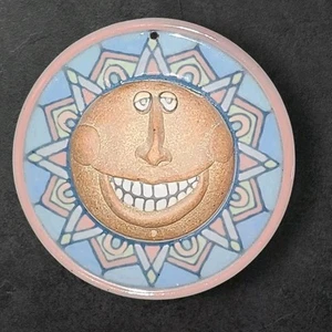 Arte de colección cerámica cara de sol pared bolsillo decoración cara de sol arte popular cara de sol 7,5" - Imagen 1 de 5