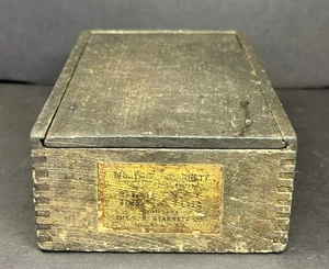 Vintage Starrett 196 Dial Indicator .001 Set w/Accessories & Antique Box USA - Picture 1 of 7