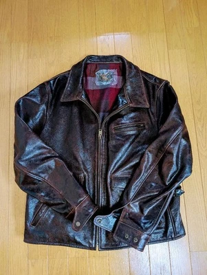 Sports Brown Cowhide Leather Single Rider Jacket 5L, Lightweight, Used - Image 1 of 4