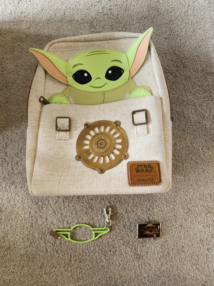 Disney Loungefly Limited Gorgu Mandalorian✨ Star Wars Child Baby Yoda🎒Mini pack Foto 1 de 4