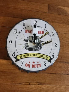 Self Cleaning Kitchen Metal Wall Clock - Picture 1 of 5
