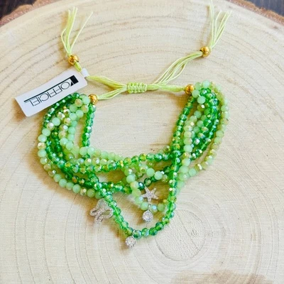 Officiel Italy Bijoux Accessories dangle Bracelet Statement crystal Jeweled - Image 1 of 4