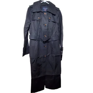 London Fog Women's Maxi Trench Coat Black Small Jacket Regular price $280 - Picture 1 of 7