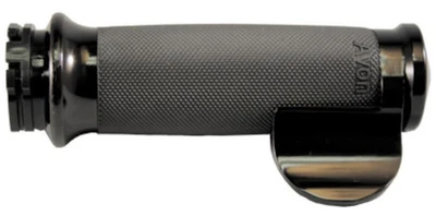 Empuñaduras de contorno personalizadas Avon con jefe de acelerador - negras para motocicleta CC-86-ANO-BOSS Foto 1 de 4