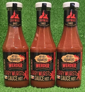 13,70€/L) 3x Werder Berliner Currywurst Sauce hot Chili 450ml Grillsauce Versa0€ - Bild 1 von 9