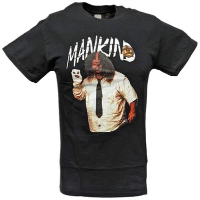 Camiseta negra Mankind Mick Foley para hombre Foto 1 de 4